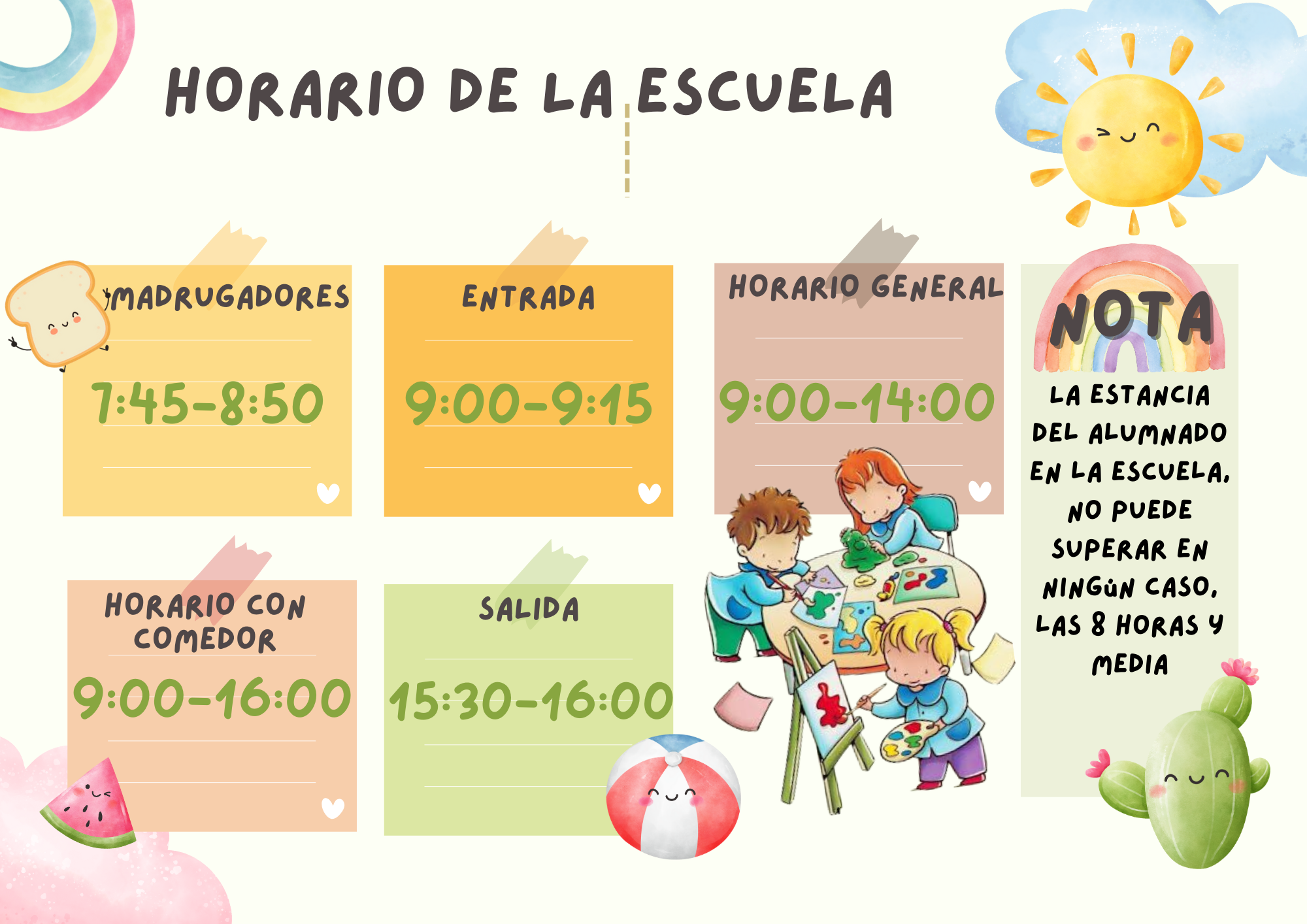 horario escuela